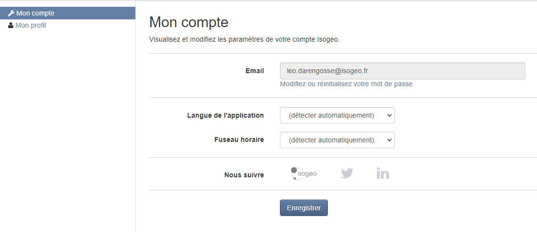 Gestion compte utilisateur