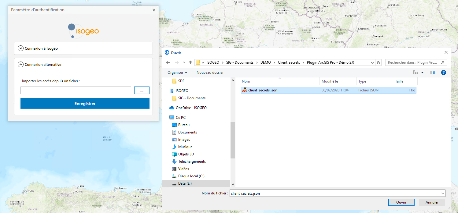 Autenticar o plug-in com um arquivo JSON