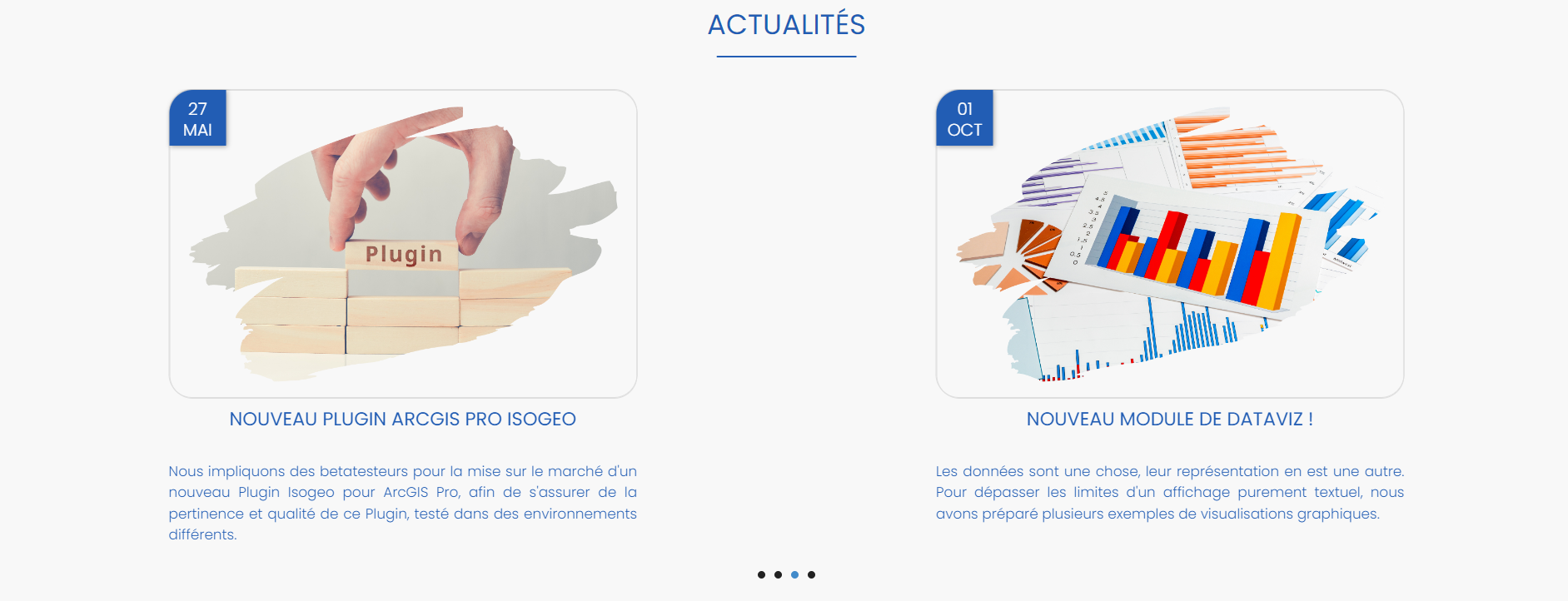 "Widget dernières actualités - côté front"