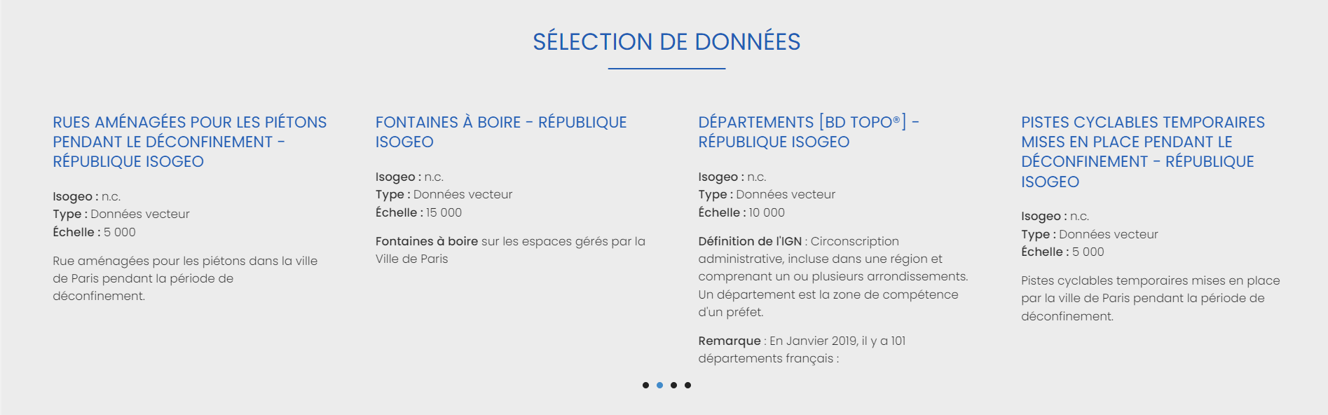 "Widget sélection de données - côté front"