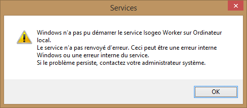 Service non démarré