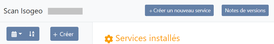 "Création du service depuis l'interface"