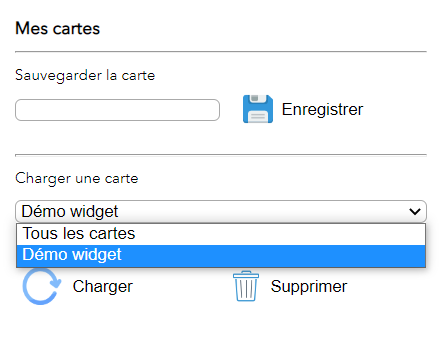 Gestion des cartes enregistrées