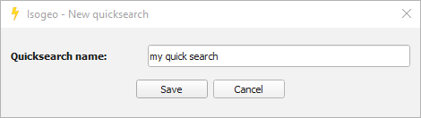 "Form to name a quicksearch"