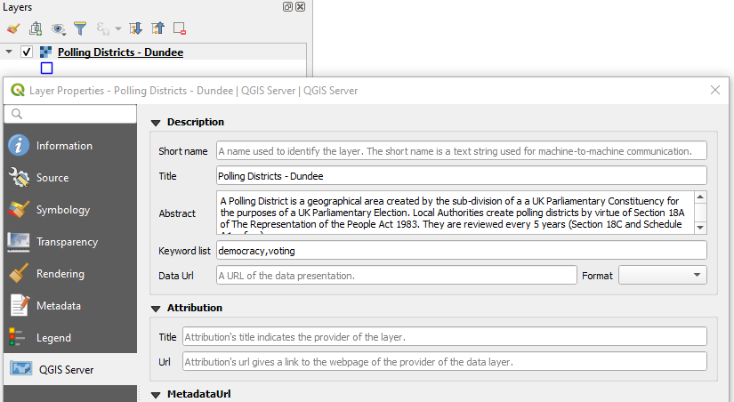 "Layer properties fillfulled with Isogeo metadata (QGIS 3)"